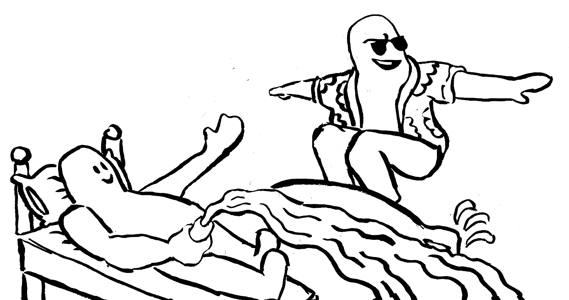 butthole cum surfboard piss pee urine cowabunga surfs up