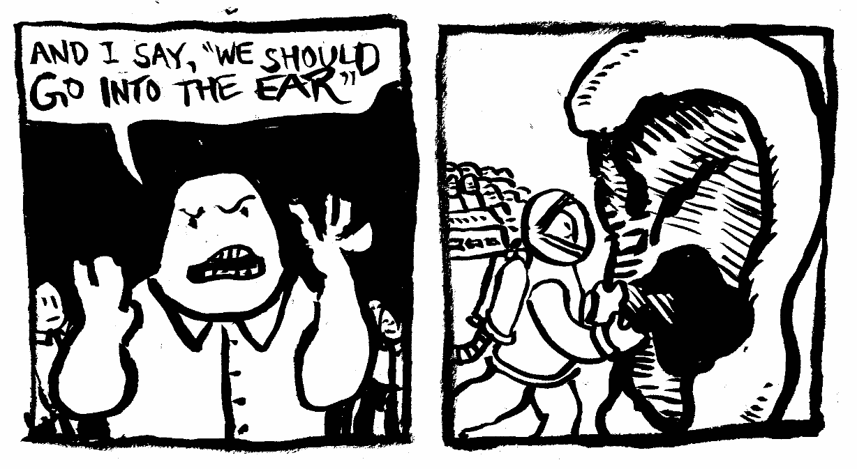 Ear canal fetish spelunking exploring into cave wax