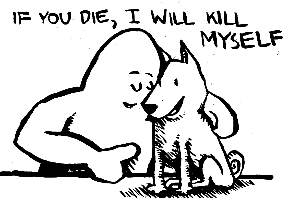 Mans best suicide friend puppy canine death depression kill pet sad