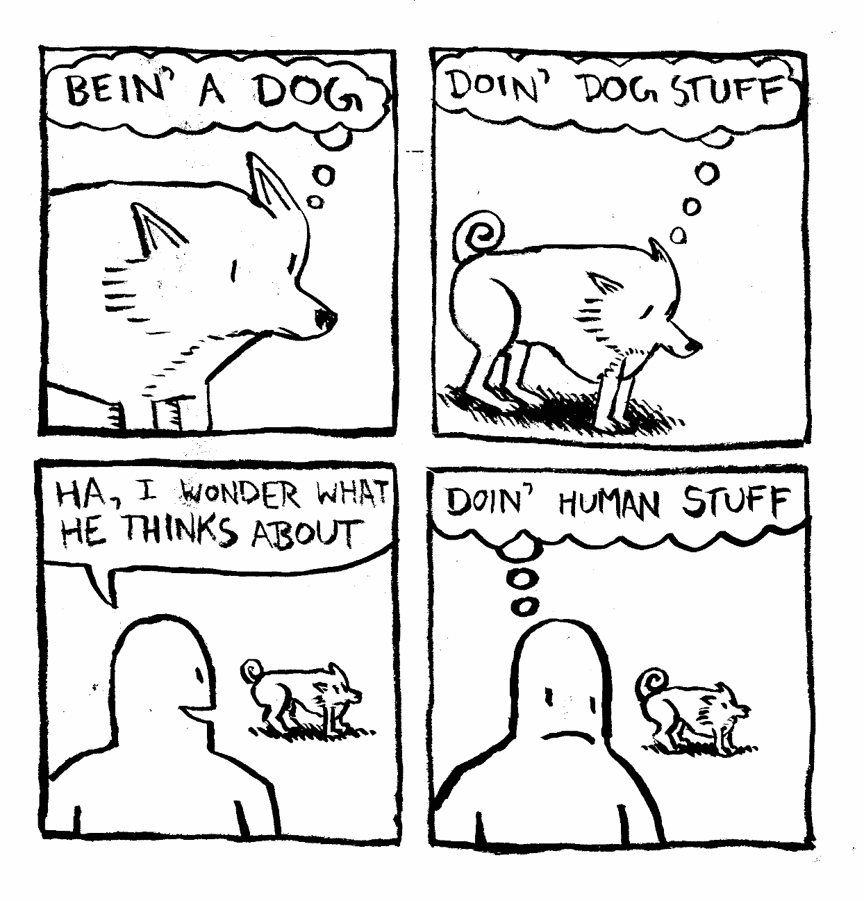 thought theory of knowledge animal human wonder what he's thinking