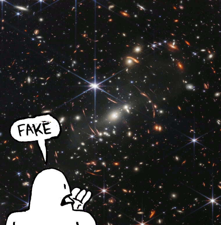 webb telescope pictures space deep space galazies car sagan fake photoshop not real