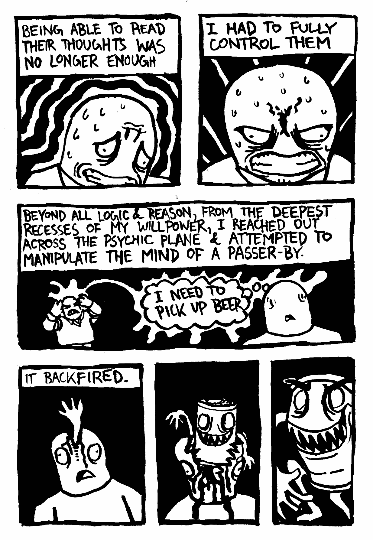 dark haus of decline horror psychic paranoia turning people thought into monsters bursting out of head