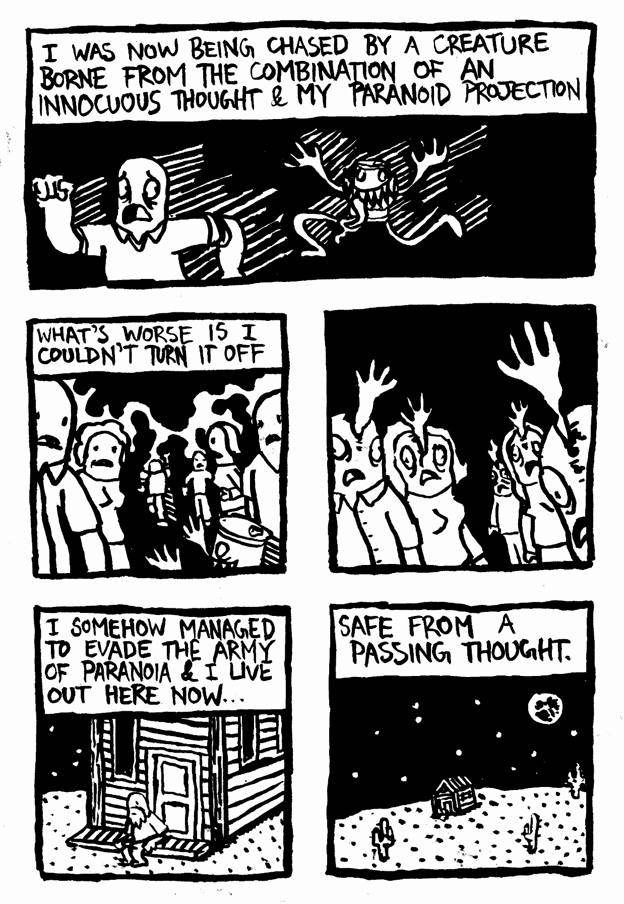 dark haus of decline horror psychic paranoia turning people thought into monsters bursting out of head