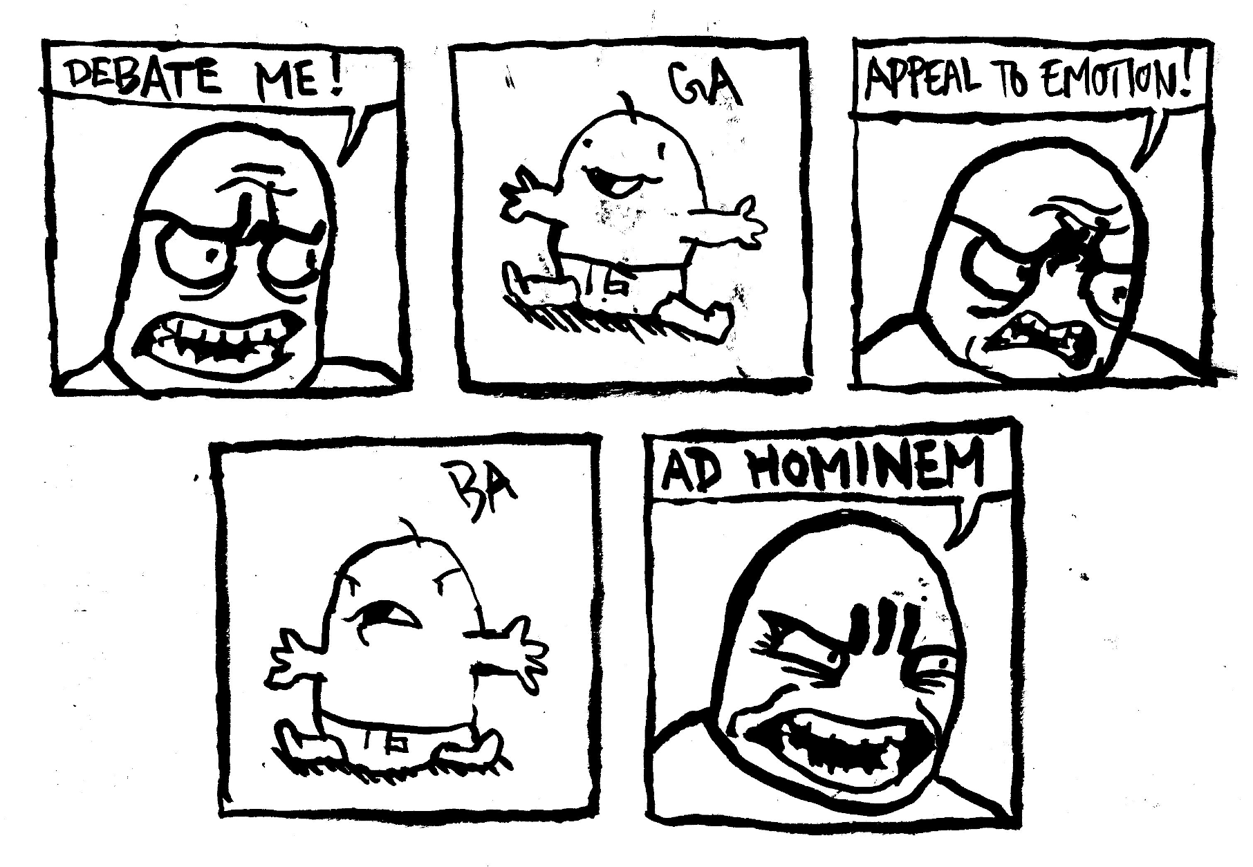 appeal to emotion ad hominem infant ba and ga child unproductive activity