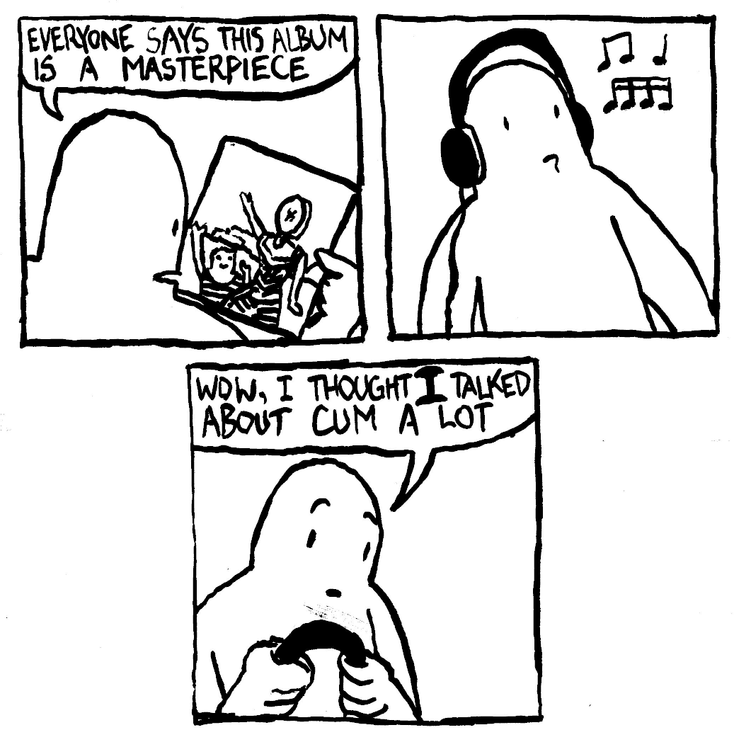 Jeff mangum indie rock 90s music semen stains the mountaintops I thought I talked about cum a lot masterpiece album