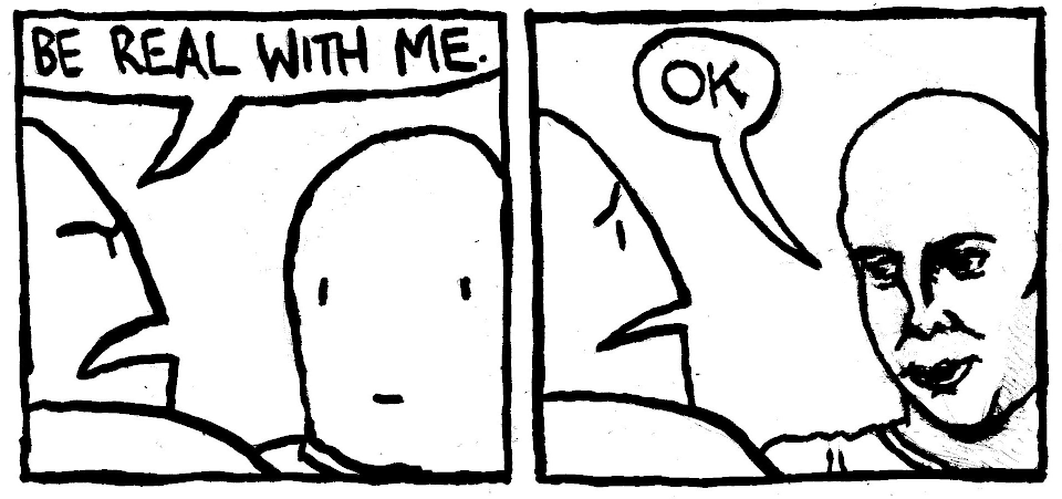 simple cartoon man turns into realistic reality bald vin diesel ok be real with me