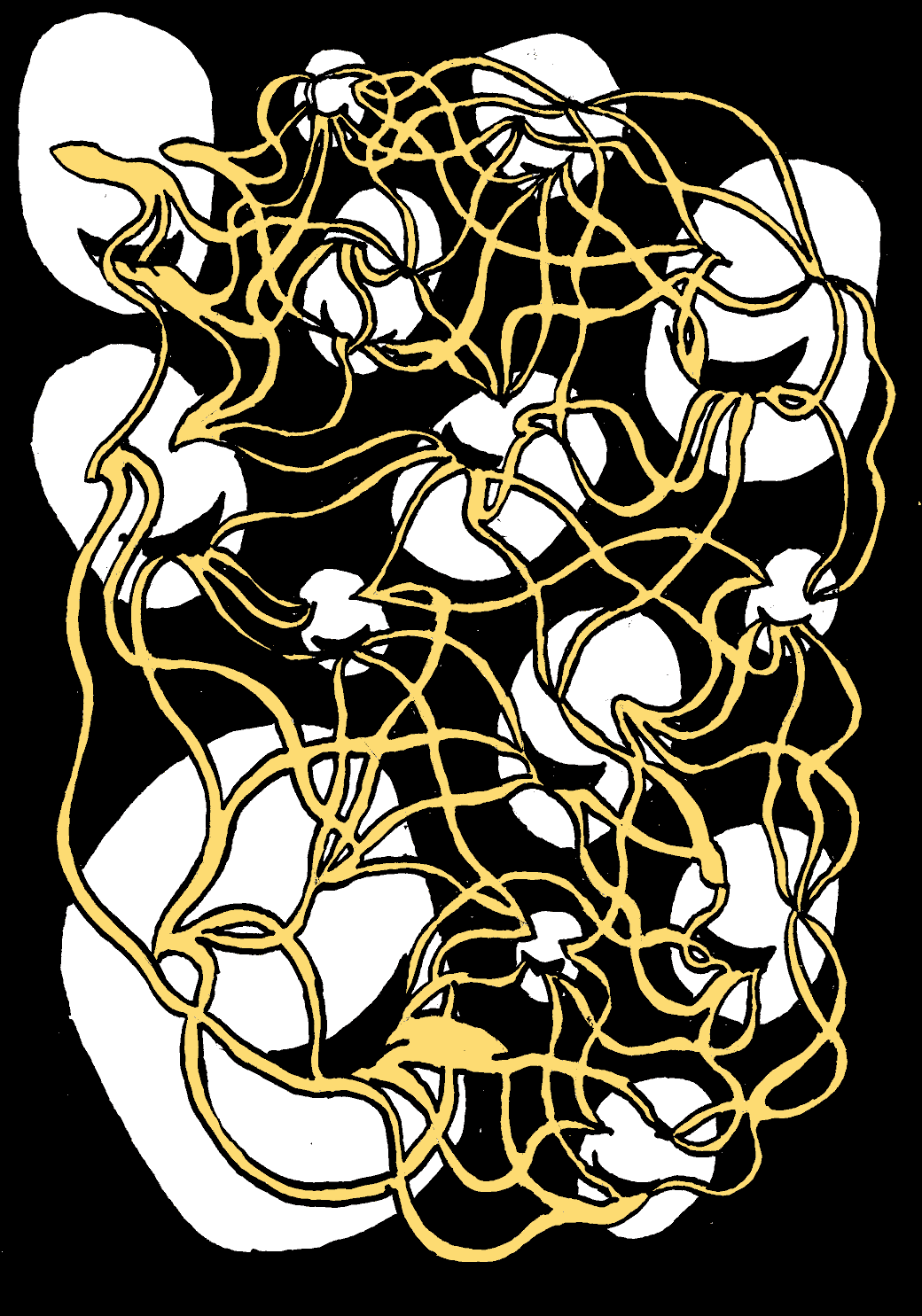faces network mycelium smile smiling eyes and mouth connection dark horror